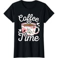 thumbnail image 2 of 100% Cotton Coffee Time Cute Coffee Lover Women Girls T-Shirt, 2 of 5