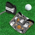 thumbnail image 5 of Haosy Cute Ghost Pumpkin Star Golf Mallet Putter Cover Strong Magnetic Leather Golf Club Headcover Closure, 5 of 7