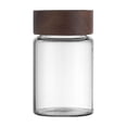 thumbnail image 2 of Vintage Clear Glass Storage Canister with Airtight Wooden Screw Lid, Kitchen Storage Sealed Borosilicate Heatproof Glass Jar for Coffee,Candy,Salt,Cookie,Condiment,Pepper,Sugar,Overnight Oatmeal, 2 of 6
