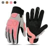 1 Pairs Meshed Fabric Motocycle Gloves,Pink Motorcycle Gloves, Size L Motorcyle Gloves, Touchscreen Motorcycle Riding Gloves for Road Racing
