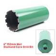 thumbnail image 6 of 6” 152mm Modern Green Diamond Wet Core Drill Bit for Concrete Stone Brick 1-1/4"-7 Thread for Wall Openings, 6 of 15