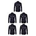 thumbnail image 3 of Qarigey Camisa para hombre de manga larga formal con cuello vuelto - Buen corte para cuerpo normal Camisa lavable a máquina para hombre de Type2 NO2, 3 of 6