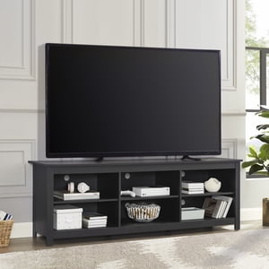 Mainstays Adjustable Shelf TV Stand for TVs up to 70 in, Black