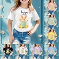 thumbnail image 4 of Kids Girls Easter Tops Short-Sleeved T-Shirt Brown Girls Easter Graphic Tees Summer Easter T Shirts 8-9 Years Size Easter T Shirt, 4 of 4