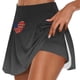 thumbnail image 1 of Faldas de Verano para las Mujeres Impresión Hoja Plisado Tenis Atlético Elástico Pantalones Cortos, Falso Dos Piezas Pantalones Falda para Diario, 1 of 5