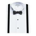 thumbnail image 2 of Gioberti Boy's Wing Tip Collar White Tuxedo Dress Shirt with Bow Tie and Metal Studs, 2 of 4