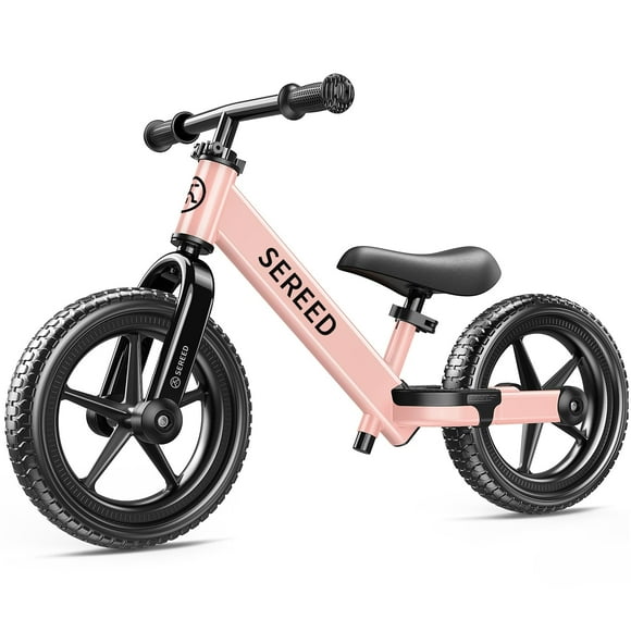 Bicicleta Balance SEREED para niños pequeños de 2 a 5 años con placa personalizada, color rosa