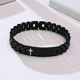 thumbnail image 3 of Metaljc Personalized Religious Jewelry-Engraved Christian Faith Bible Verse Bracelet for Men Women, 3 of 5