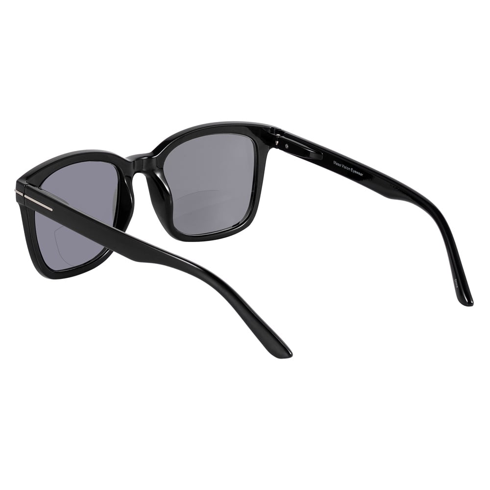 "The Jet Setter" 2 Pair of Women's Fashion Bifocal Reading Sunglasses - Black/Black - 1.50