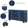 thumbnail image 6 of 4-Door Accent Cabinet, Modern Storage Cabinet Furniture, Wood Buffet Sideboard with Adjustable Shelves, Atumon Storage Cabinet for Kitchen Living Room Entryway Hallway, 60"L x 15.7"W x 33.8"H, Blue, 6 of 10