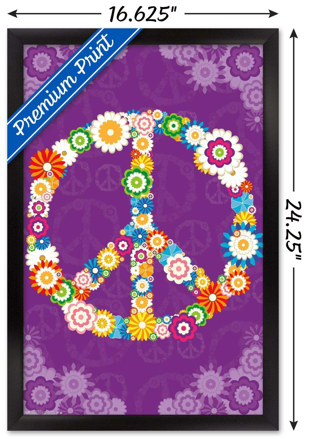 Peace Sign 2013 Wall Poster, 14.725" x 22.375", Framed
