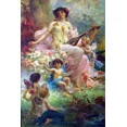 thumbnail image 3 of Reproducciones de pinturas de Hans Zatzka, estética renacentista, impresiones, póster, dama noble en el jardín, pintura en lienzo, arte de pared, cuadros, 3 of 5