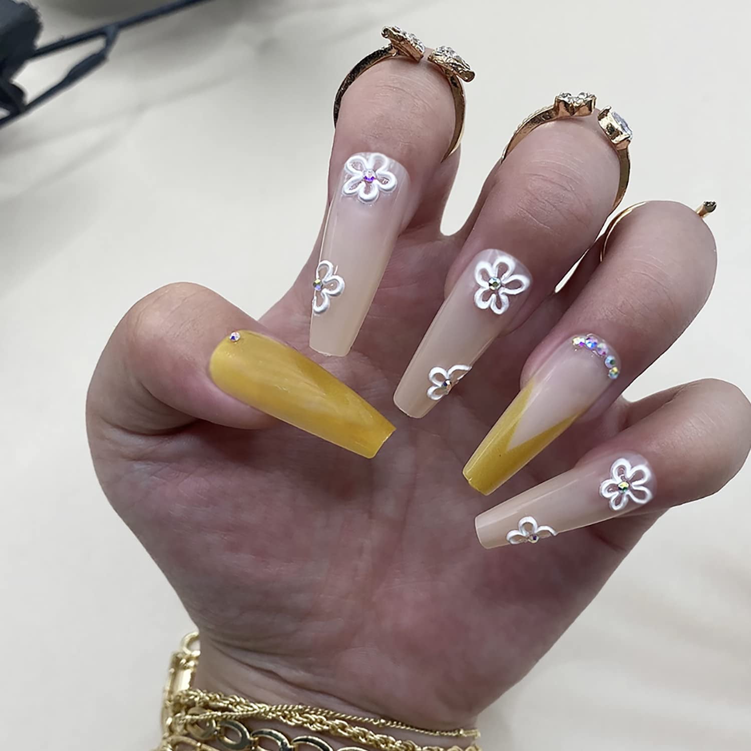Update 165+ yellow fake nails best