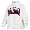 thumbnail image 2 of Women's Pressbox  White Arizona Wildcats Camo Mock Neck Sweatshirt, 2 of 3