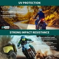 thumbnail image 6 of 1Piece Riding Goggles Motocross Motorcycle Goggles with Removable Mask, Adjustable Motocross Eyewear Anti Wind Sand UV Mask Goggles-- Amber, 6 of 7