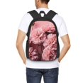 thumbnail image 4 of Disketp Delicate Pink Carnations Mochila Minimalista de Gran Capacidad, Mochila de Viaje para Escuela, Trabajo o Uso Diario, 4 of 6