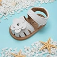 thumbnail image 5 of GXWEA Baby Girl Sandals 6-12 Months Baby Shoes 0-3 Months Baby Toddler Girls Pu Leather Soft Open Toe Summer Sandals Flower Princess Flat Shoes White 6-12 Months, 5 of 5