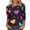 Multicolor #B, variant on Plus Size 3/4 Sleeve Tops Women Love Hearts Printed Graphic Tee Shirt Loose Fit Casual Crewneck Spring Clothes (XL, Black #D)