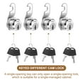 thumbnail image 4 of Uxcell Cabinet Locks Keyed Different 4 Pcs Zinc Alloy Security Lock Cylinder Cam Locks Fits on 5/8" (16mm) Max Panel Thickness, 4 of 6