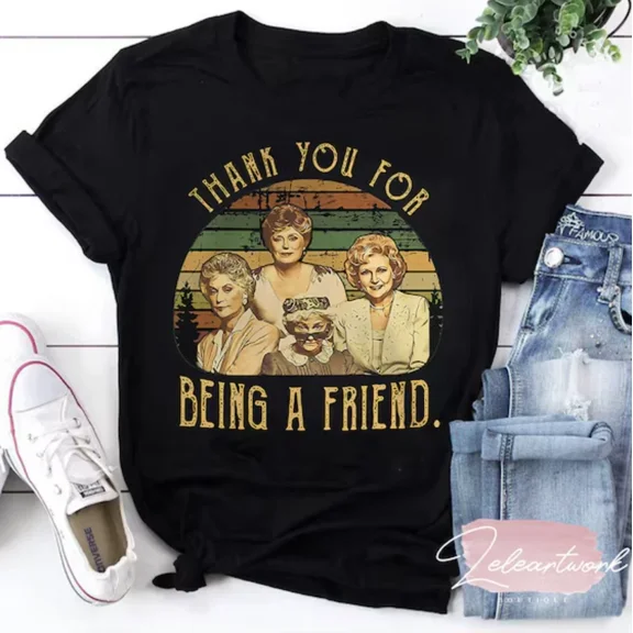 Golden Girls Thank You for Being a Friend Retro Classic Art Unisex T-Shirt, up to size 5XL