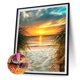 thumbnail image 2 of 5D DIY diamante pintura mar amanecer completo redondo taladro decoración Likrtyny Arte deco, 2 of 9