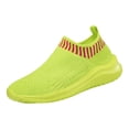 thumbnail image 5 of Womens Lightweight Knit Slip On Sneakers Breathable Non Slip Running Shoes Comfortable Mesh Non Slip Casual Walking Shoe Green Size 9, 5 of 6