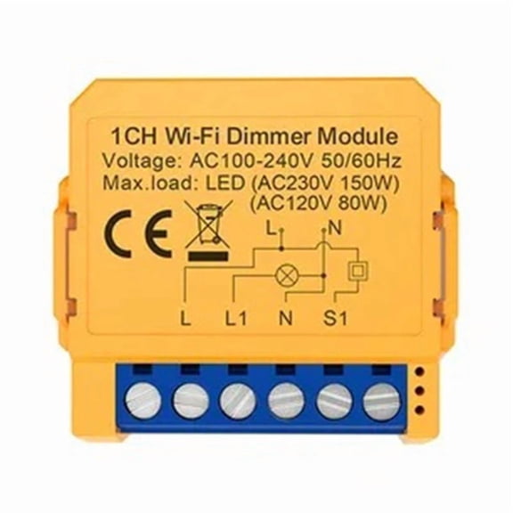 Tuya WiFi Smart Dimmer Switch Module 2 Gang Dimmer Light Switch Module APP Remote Control Works with Home