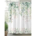 thumbnail image 2 of Shower Curtain Leafs Plants Shower Curtains for Bathroom, Waterproof Polyester Shower Curtain Set with Hooks, Extra Long 72" x 84" Sage Green Leaf, 2 of 6