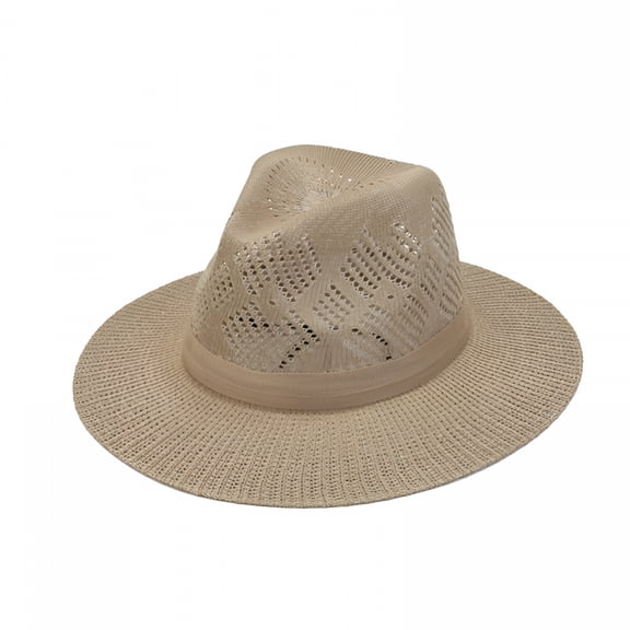TELOLY Sun Hats for Men Wide Brim Panama Hat Beach Hat Straw Hats for Men Sun Protection Foldable Men Fedora Hats Straw Hats for Men