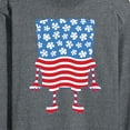 thumbnail image 3 of SpongeBob SquarePants - Silhouette Stars Stripes - Men's Long Sleeve T-Shirt, 3 of 6
