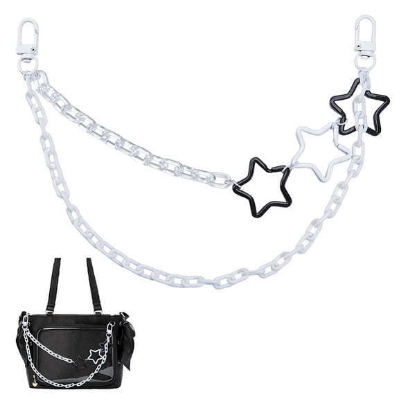Bag Purse Charm Chain Ita Bag Chain with Pendant Ita Bags Accessories Decorative Chains for Women Handbags Decor White