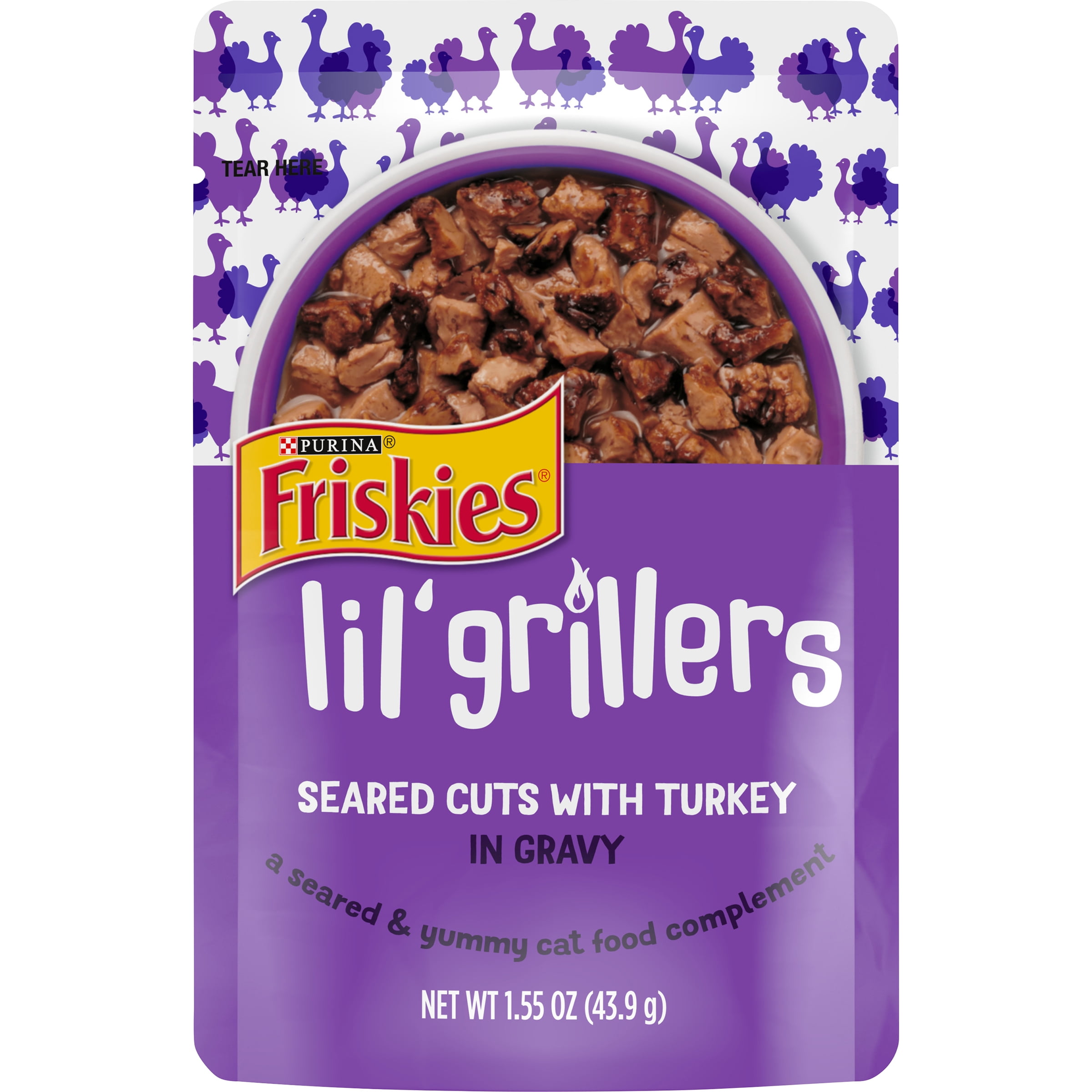 (16 Pack) Friskies Gravy Wet Cat Food Complement, Lil' Grillers Seared