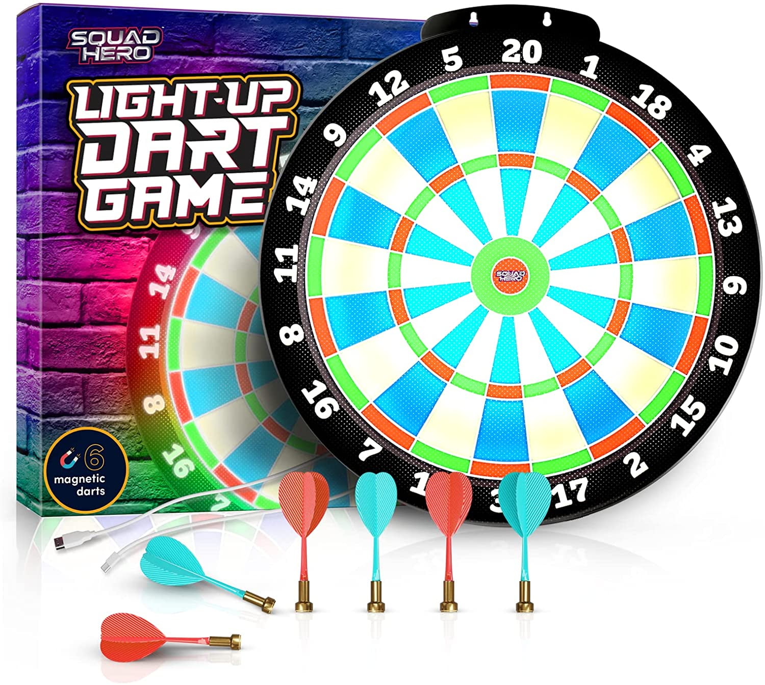 Dartboard with 2 Darts 2 Balls Adult Kid Party Indoor Outdoor Dart Board Game 