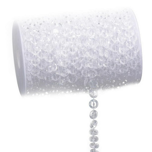 Guirnalda 33 Pies Diamante Cortina Cuentas Cristal Acrílico para Fiesta DIY Boda