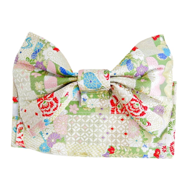 Cinturón de kimono obi para mujer, cinturón portátil Yukata para actuaciones, eventos, bodas y fotos. verde