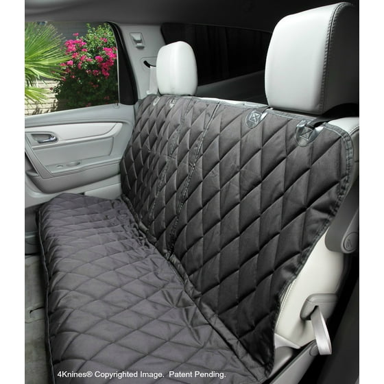 4knines Dog Seat Cover With Hammock For Fold Down Rear Bench 60 4knines Dog Seat Cover With Hammock For Fold Down Rear Bench 60 40 Split And Middle Belt Capable Heavy Duty Black Regular Cars