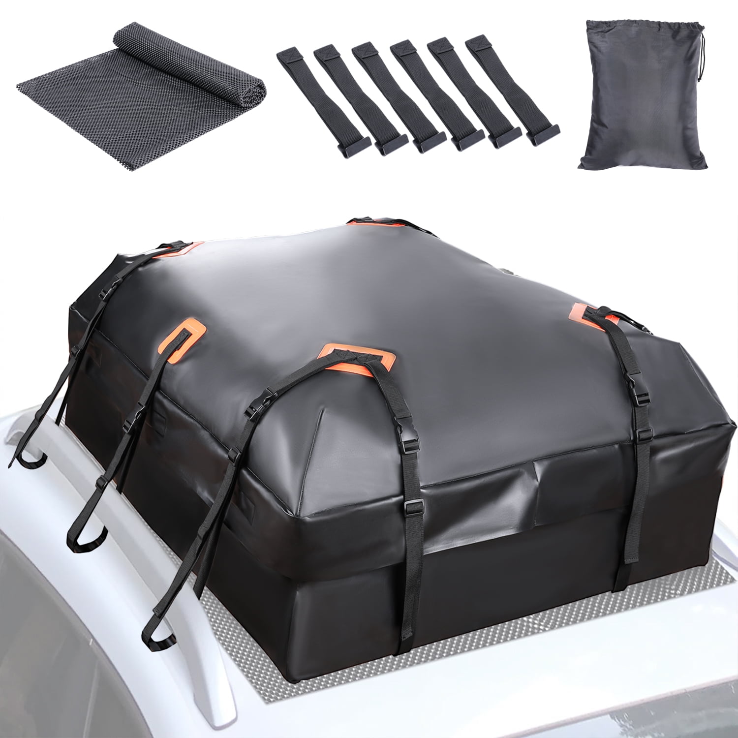15 Cubic Feet Rooftop Cargo Carrier Roof Bag Waterproof Car Soft Roof