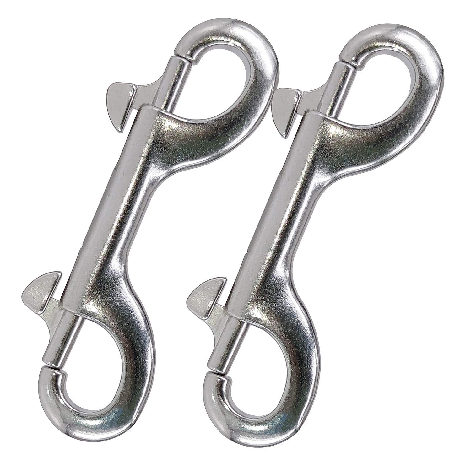 Double Ended Snap Hook, L100MM 316 Stainless Steel End Bolt Hook Marine  Grade Snaps Compatible for Ropes Belts Chains Small Cables Boating Rowing