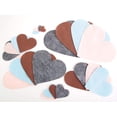thumbnail image 3 of Playfully Ever After 1 to 6 inch Multi-Size Color Pack 24pc Felt Hearts (LightBlue/LightPink/Charcoal/Cocoa), 3 of 5