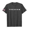 thumbnail image 4 of Letter Graphic T Shirts for Women Freedom Short Sleeve Tee Tops Grey S, 4 of 4