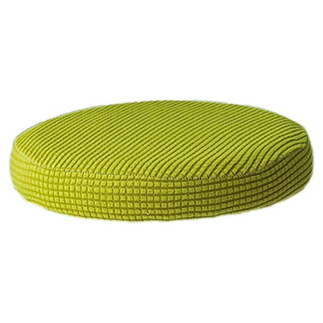 SHISUYAN Coussin de Tabouret Rond Élastique Extensible Housse de Protection Amovible pour Hôtel Fête Bureau (Feuille d'Automne Jaune 30-38cm de Diamètre)