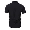 thumbnail image 4 of Camisas Para Hombres Cárdigan Moda Camiseta de Manga Corta Frente Abierto Ropa de Abrigo Suelta Blusa de Mezclilla Abrigo Tops Odeerbi ODB124784, 4 of 5