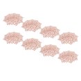 thumbnail image 3 of Juego de 8 manteles individuales para mesa de comedor de PVC con aislamiento para el hogar, tapetes con flores ahuecados, decoración en oro rosa, 3 of 15