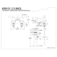 thumbnail image 2 of Kingston Brass KB8101NDL 4 in. Centerset Bathroom Faucet, Polished Chrome, 2 of 2