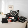 thumbnail image 6 of Homewish Cute Cartoon Snowman 7-Piece Bedding Comforter Set,Merry Christmas King Bedding Sets,Black White Red Bed Sheets For Bot Girls,Microfiber Bedroom Decor Reversible, 6 of 8