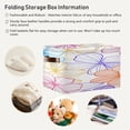 thumbnail image 6 of Colorful Flower Line Painting Square Storage Bins with Handles Collapsible Containing Box 2 Packs, 6 of 9