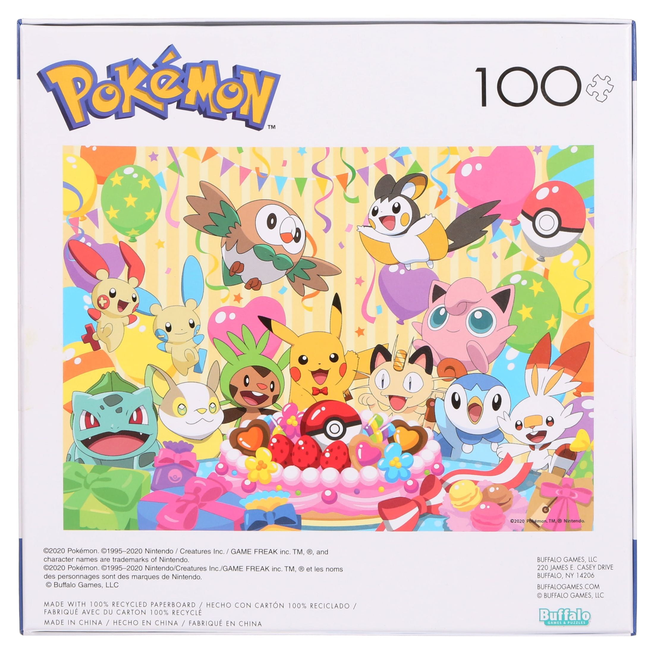 Nintendo Pokemon 100 Piece Jigsaw Puzzle Pikachu & Eevee Buffalo Games