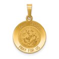 thumbnail image 1 of Pendentif Médaille en Or Jaune 14K Poli et Satin St. George, 1 of 2