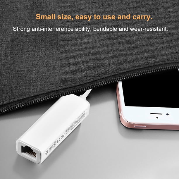 Adaptador de Red USB C a RJ45 100Mbps ANGGREK para computadora portátil