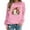 Pink, variant on Tiweut Womens Casual Sweatshirts Vintage Printed Long Sleeve Round Neck Loose Fit Pullover Stylish Everyday Wear Relaxed Fit Tops Beige,L